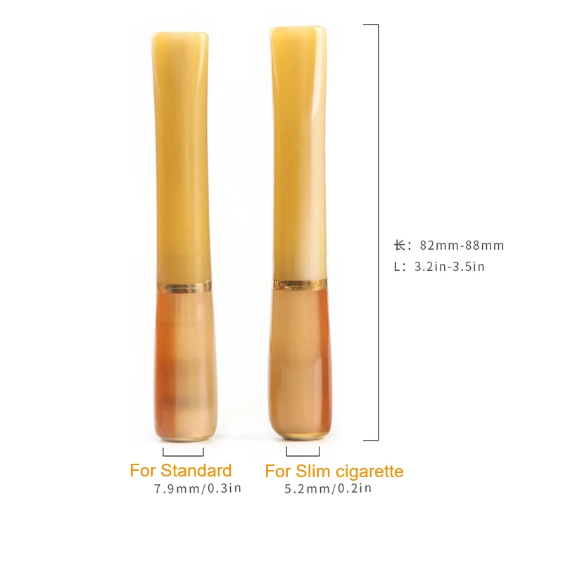 Reusable Cigarette Holder with Metal Accent Premium Horn-Like Tobacco Microfilter 6mm/8mm Cigarettes Pipes Smoking Accessories view 4