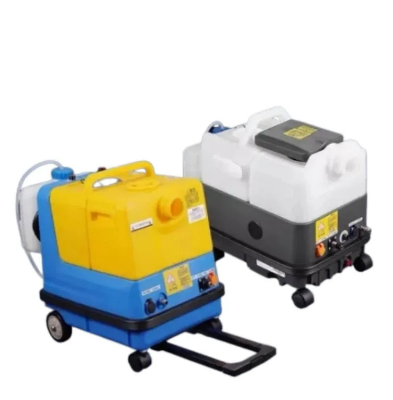 9L/10L Dual Tank Commercial Carpet Cleaning Machine Spray Suction Rotary Brush Integrated Wheeled Fabric Spot Extractor