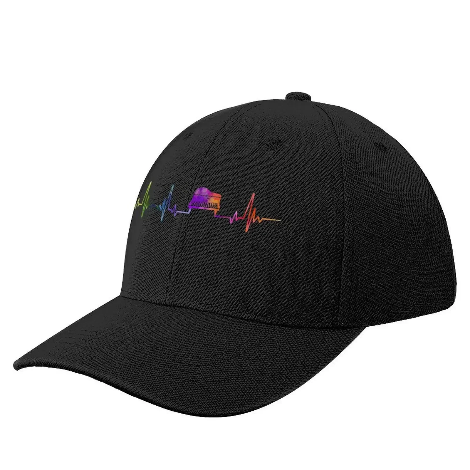 

Piano heartbeat watercolor Baseball Cap Luxury Cap New Hat sun caps Unique hats Women's Hats Men's