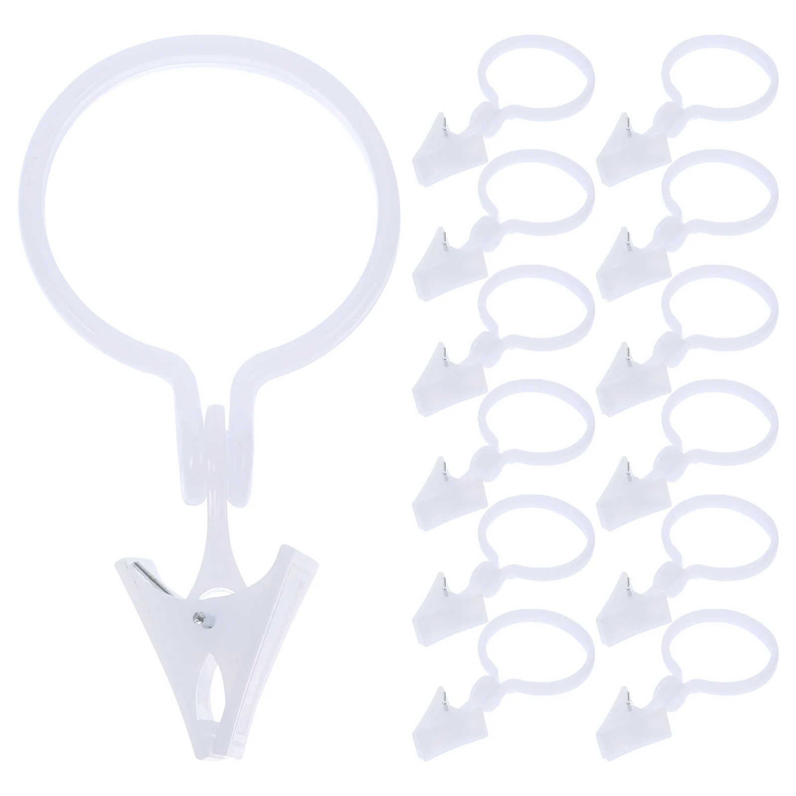 

80Pcs Curtain Clips Rings Flexible Safe Drapery Holders for Shower Bathroom Bedroom Curtains Track Curtain Rings with Clips