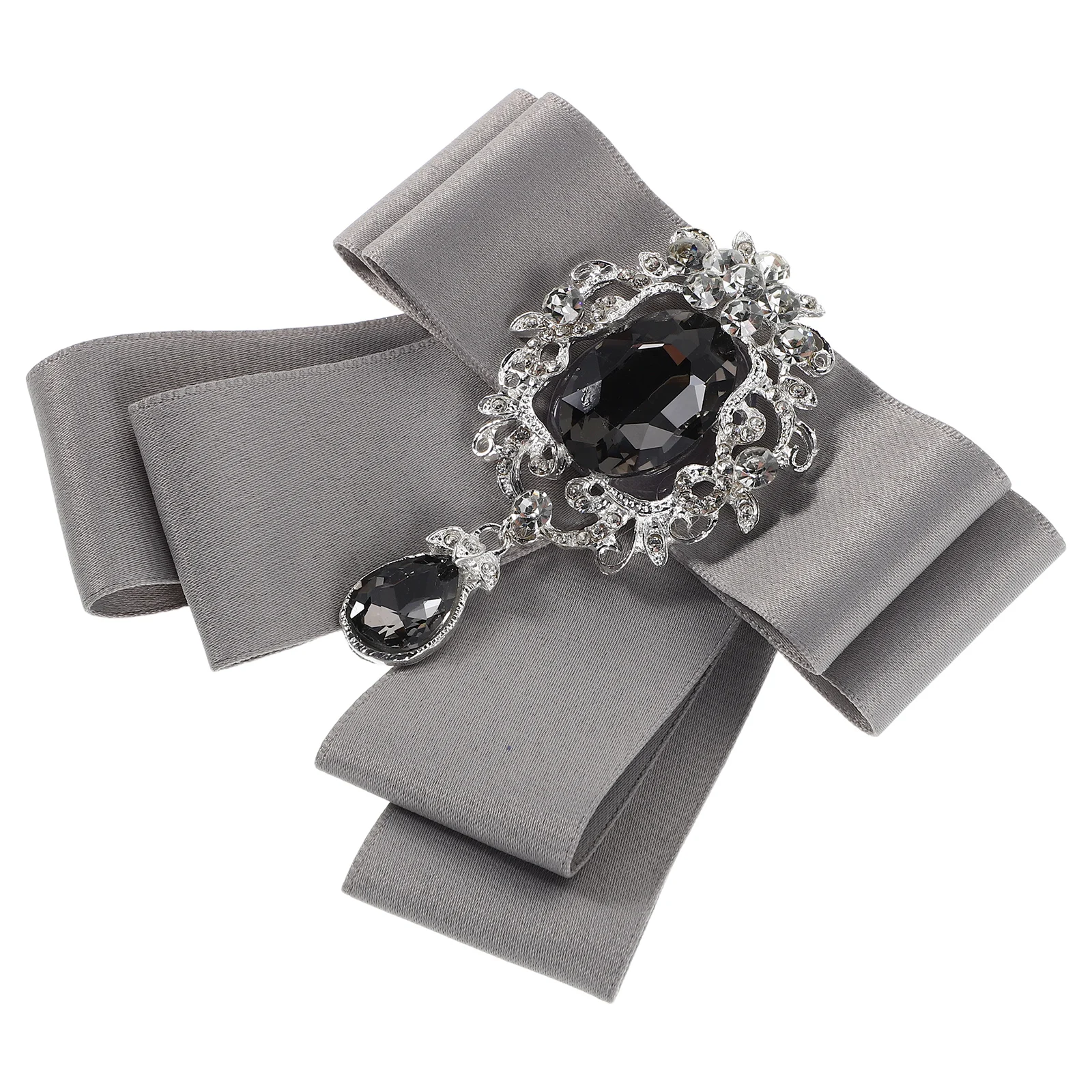 

Rhinestone Collar Brooch Bow Tie Clip On Mens Wedding Accessories Party Banquet Bowknot Groomsmen Fashion Jewelry