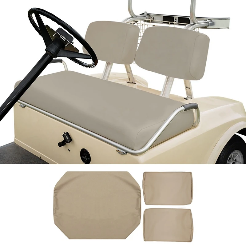 Golf Cart Seat Cover Set For Club Car (1982-2000) Pre 2000 DS Replacement Accessories Beige