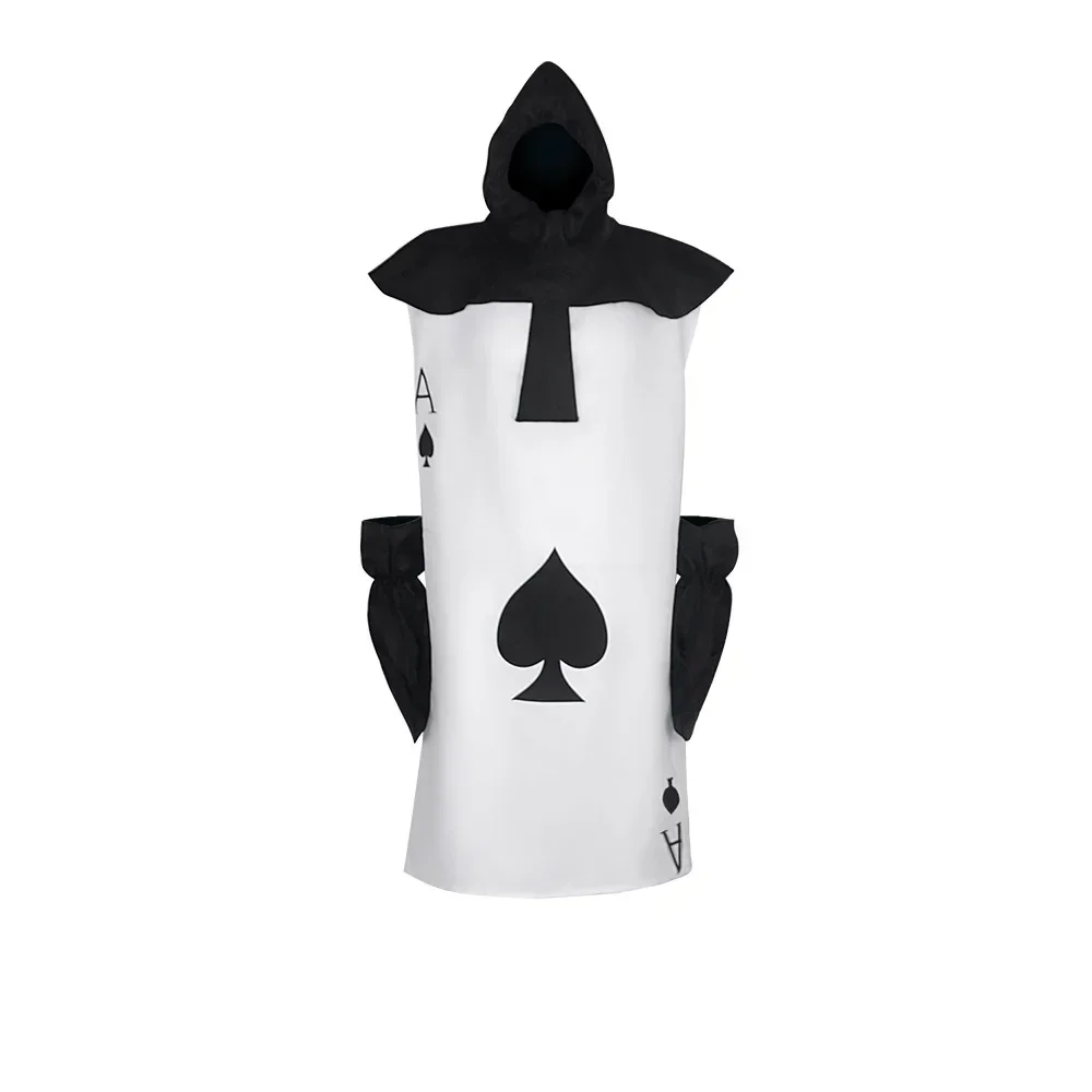 Anime Ace Poker Cosplay Costume Adult Unisex Cards Spades Soldier Coat Performance Suit Halloween Jumpsuit Outfit Party