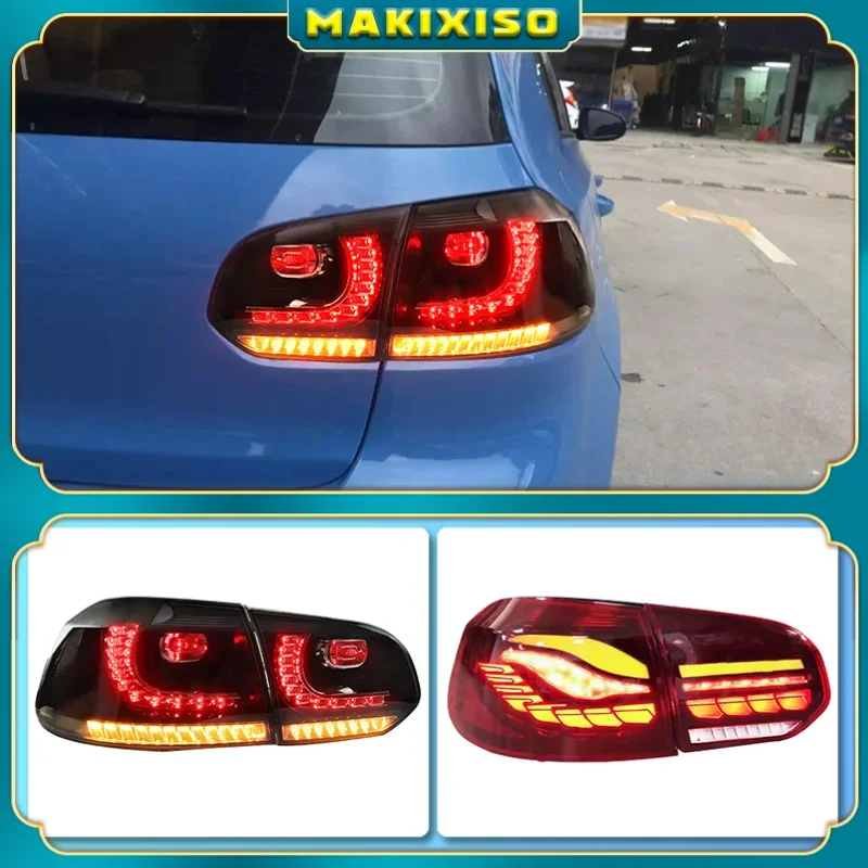 

Pair Of Car Tail Light Assembly For VW golf6 mk6 R20 2008-2013 Flowing Water Flicker Turning Signal Light golf 6 taillight