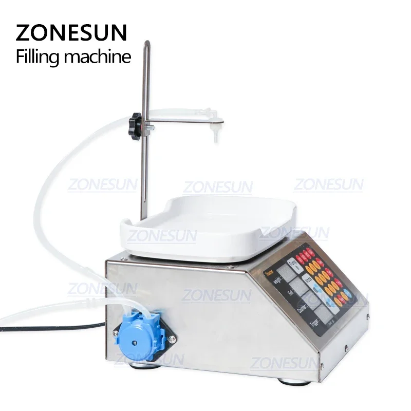 ZONESUN 0-50ml Piccolo Automatica CNC Macchina di Rifornimento Liquida 110V-220V Profumo di Pesatura Macchina di Rifornimento soluzione di Riempimento di Liquidi per via orale