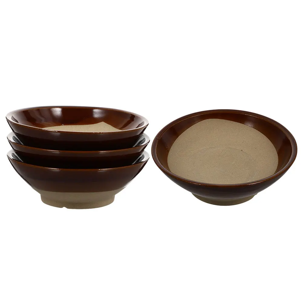 

4Pcs Vintage Style Ceramic Bowls Set Hot Pot Soup Salad Meal Noodle Fruit Serving Bowls Dining Salad Bowl Ceramic Noodle Bowl