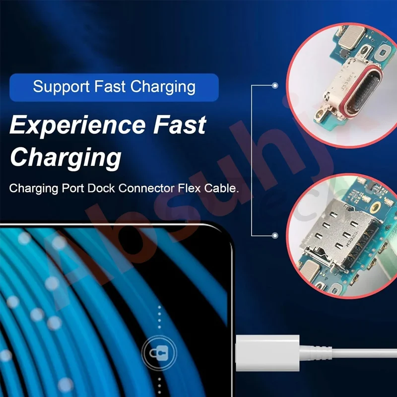 1 Pieza Cable Flexible de Puerto de Carga para Samsung S25 S24 S23 S22 S21 PLUS FE Ultra, Conector USB Dock, Placa 5