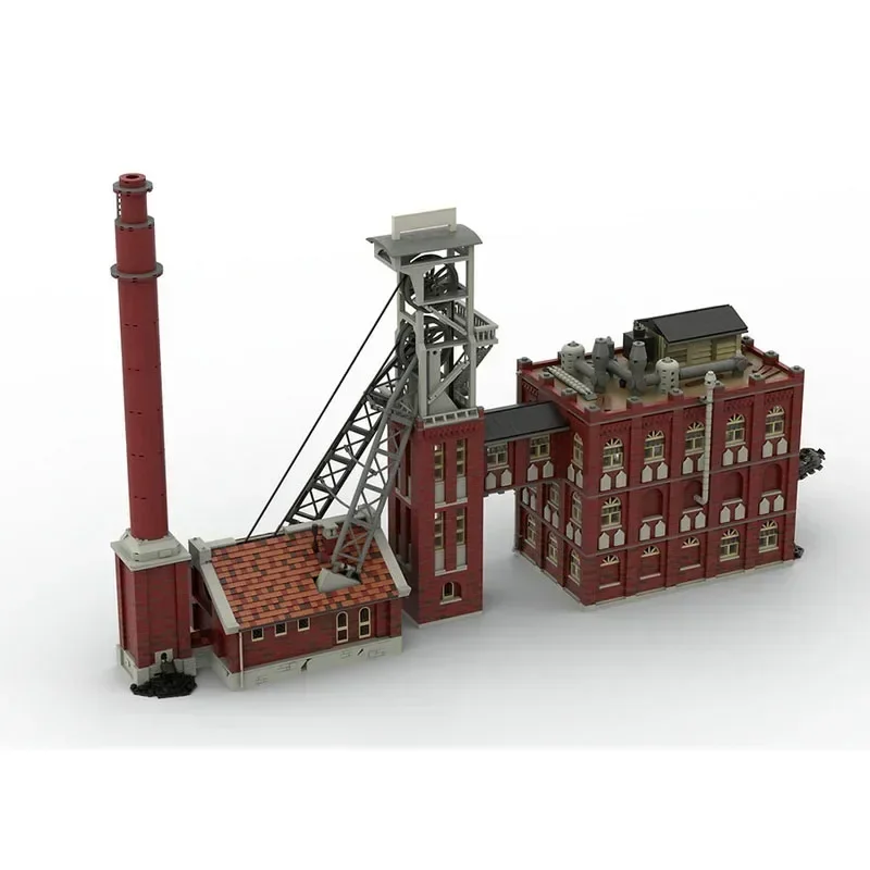 MOC-128654 Giant Vintage City Architecture Street View Coal Mine Assembly Splicing Building Block Model 14648Parts Kids Toy Gift