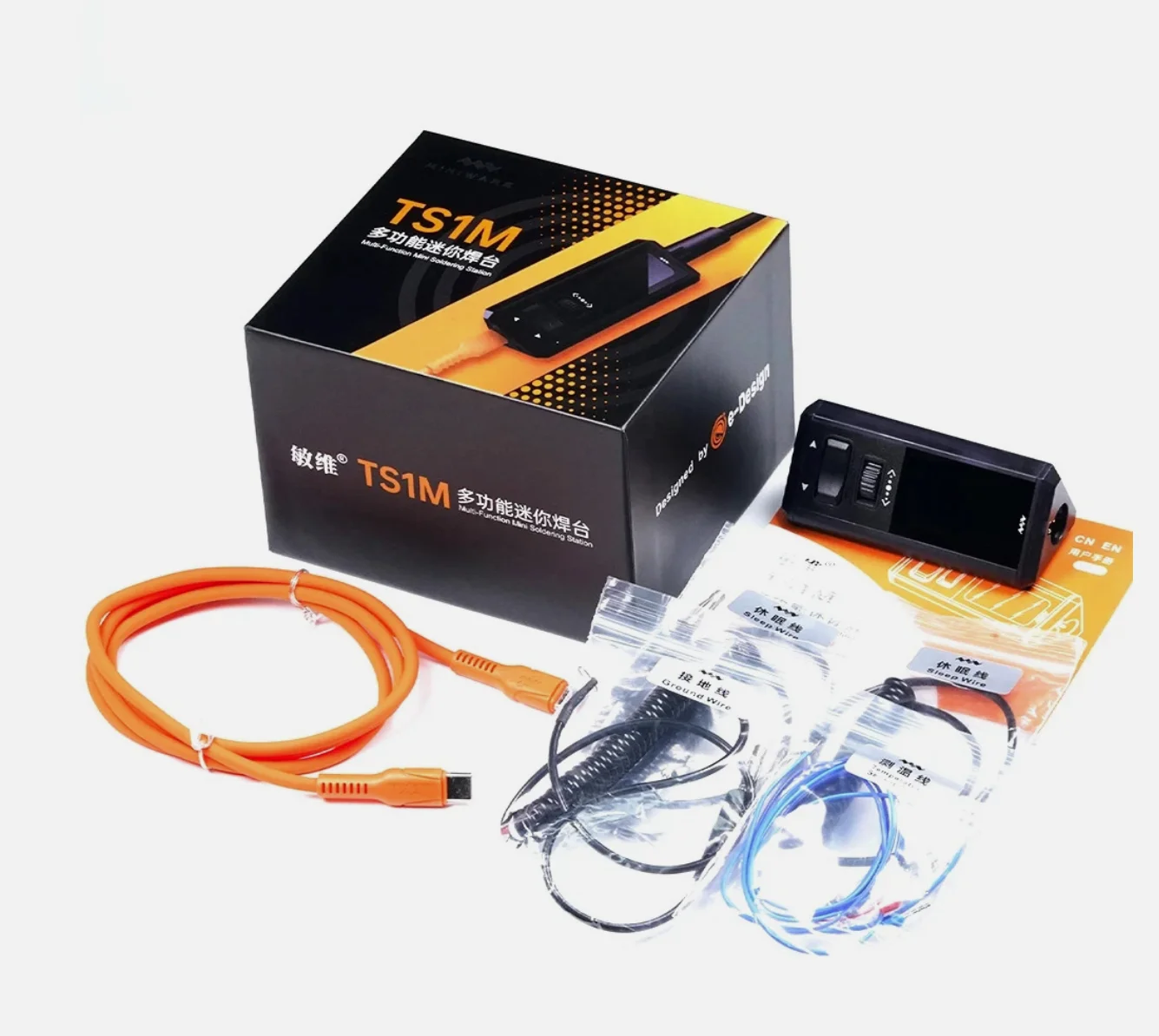 TS1M Mini Soldeerstation OFFICIEEL MINIWARE Draagbaar Digitaal Display 100/245/210 Handvat Tip Power Lasreparatiesets DIY Gereedschap