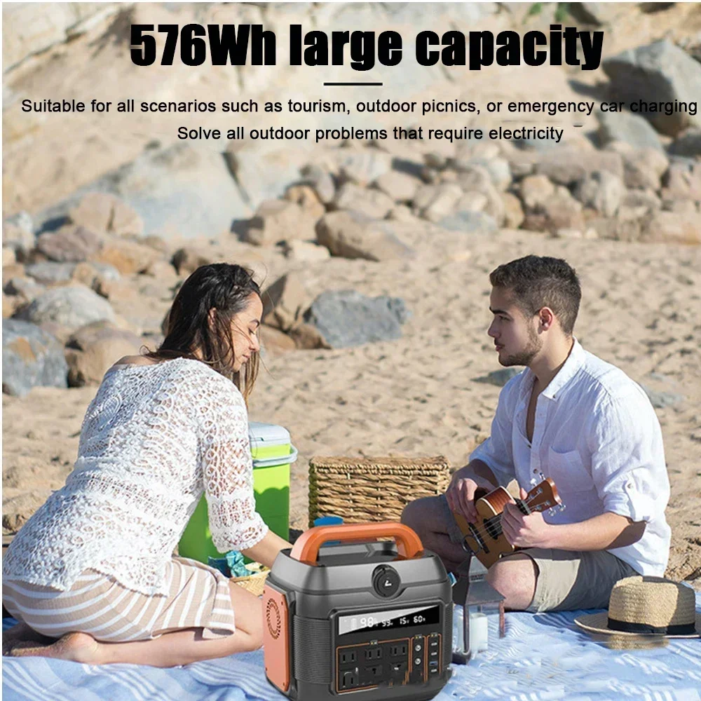 600W Portable Power Station OPS600 576Wh Power Bank 220V Energy Storage Power Supply Solar Generator for Outdoor Camping RV Home