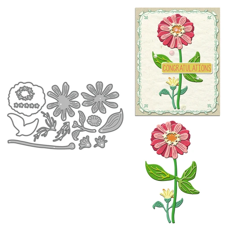 

Spring Sunflower Cutting Dies DIY Scrapbooking Supplies Metal Dies Knife Mold For Card Making Albums Crafts Decor