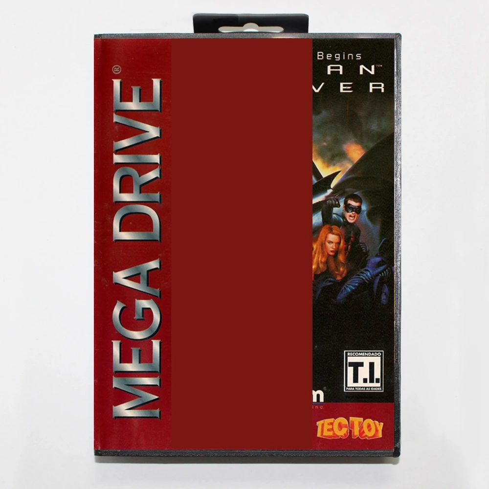 Nova chegada bat forever md cartão de jogo 16 bits br capa para sega megadrive genesis cartucho console de videogame
