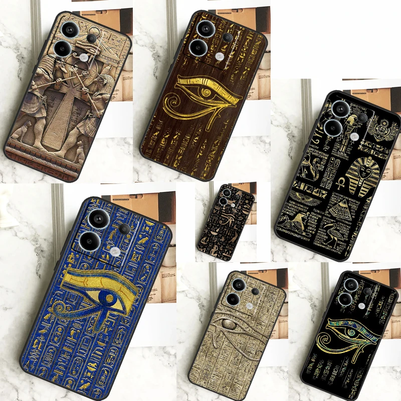 Sacred Eye of Horus Egypt Fresco Case For Xiaomi Redmi Note 13 12 10 9 8 11 Pro 12S 11S 10S 9S Remdi 13C 9C 10C 12C Cover