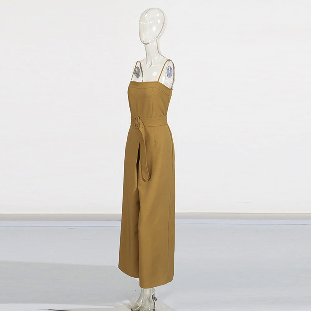 جمبسوت غير رسمي وبسيط موديل 2025 جمبسوت جديد بدون حمالات وحزام عالي الجودة معلق بأرجل واسعة #4