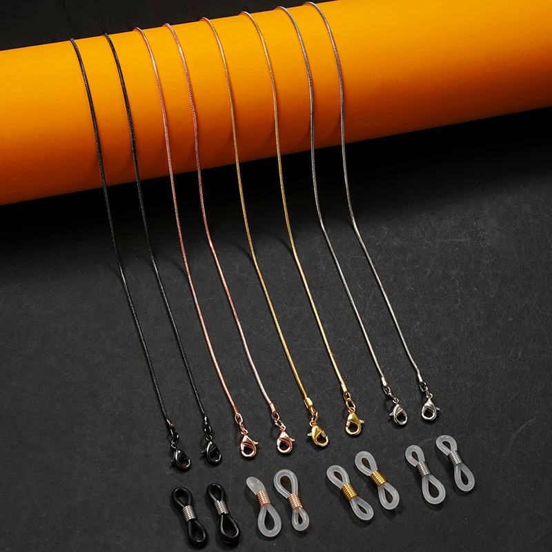 1/4pcs Fashion Reading Glasses Snake Bone Chain for Women Metal Sunglasses Antiloss Chain  Lanyard 70CM Eyewear Accessories