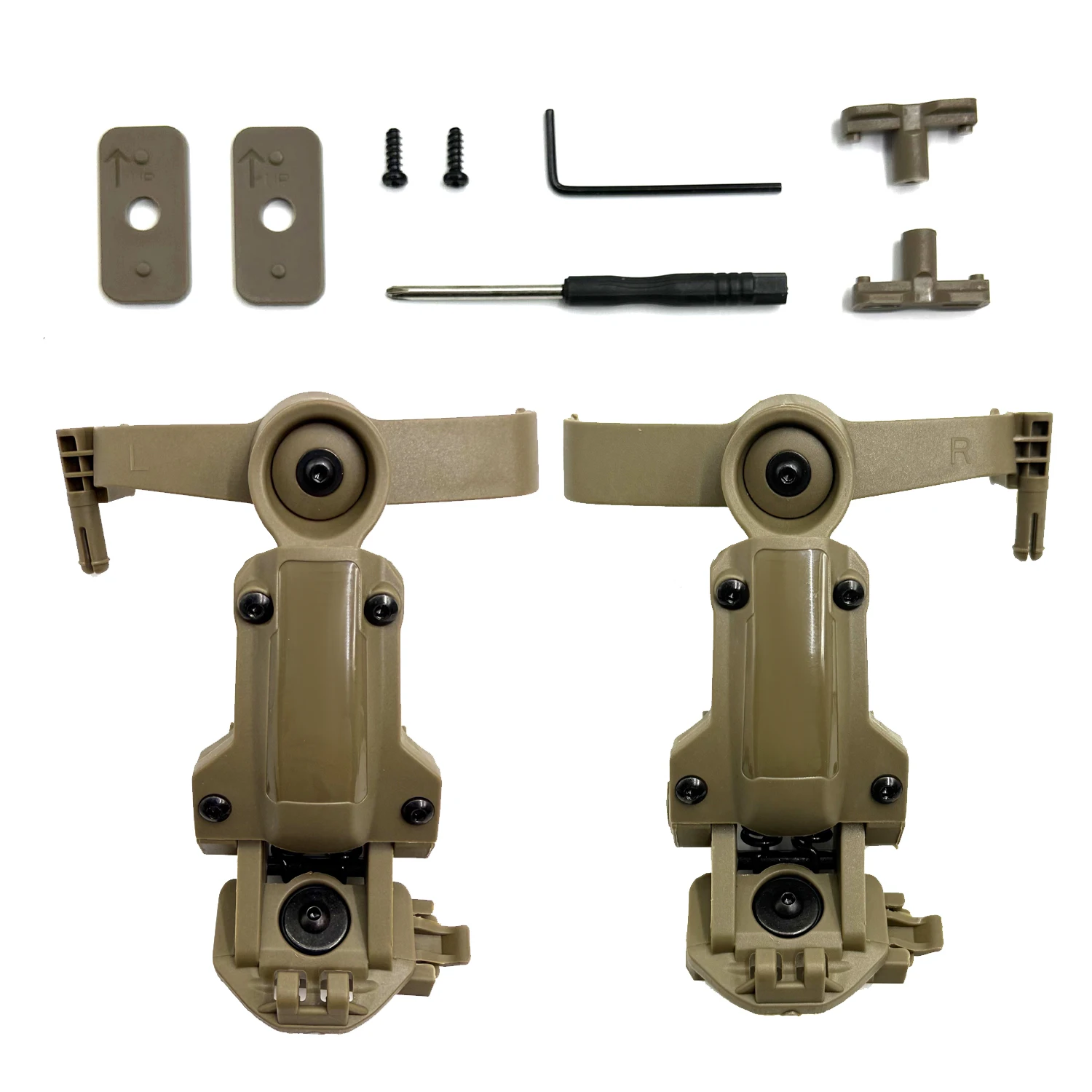 Adaptador de Riel M-LOK para Casco Táctico OPS CORE ARC/Wendy, Soporte para Casco Compatible con Auriculares Tácticos Comtac II III