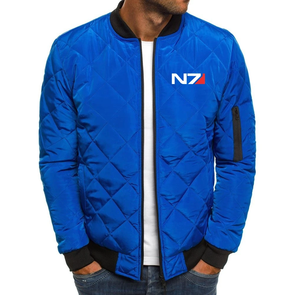 New Jacket Mass Effect N7 Logo Print Custom Made Solid Color Warm Comfortable Man Zipper Jackets Casual Warm Men Clothes Selling