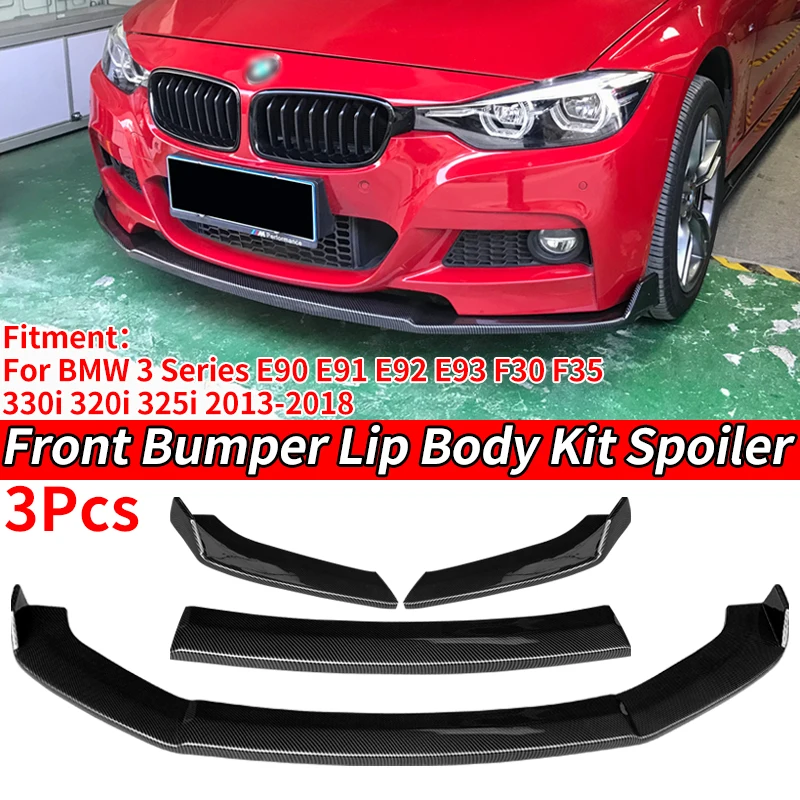 Car Front Bumper Splitter Lip Body Kit Spoiler Diffuser ABS For BMW 3 Series E90 E91 E92 E93 F30 F35 330i 320i 325i 2013-2018