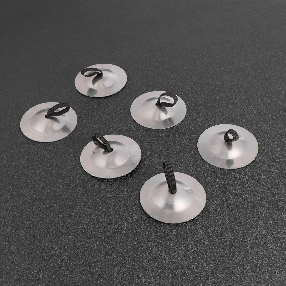 

6Pcs Copper Finger Cymbals Professional Iron Belly Dance Percussion Instrument Dancing Props Zills Cymbals Silver