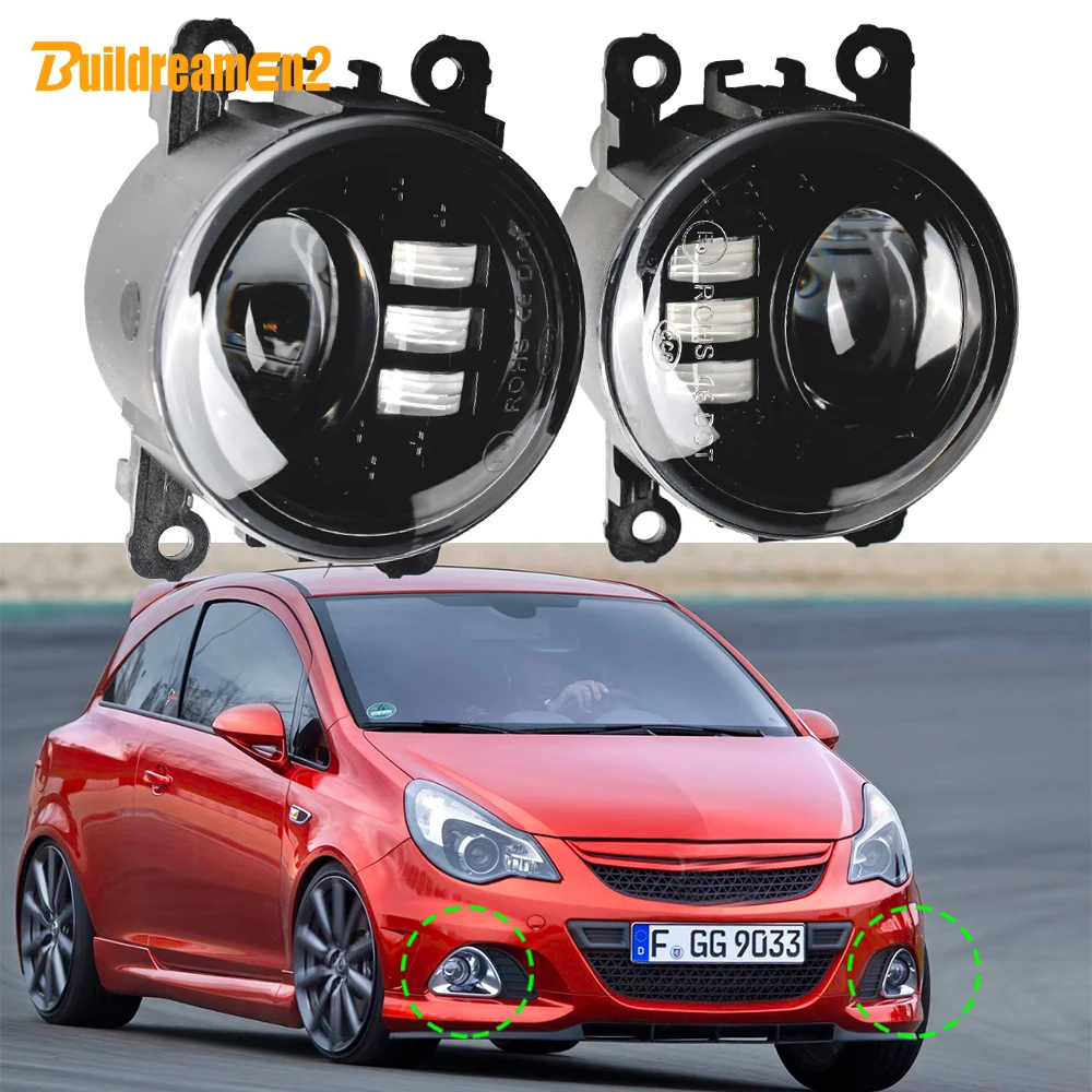 2 X 30W H11 Car Front LED Lens Fog Light 12V For Opel Corsa D 2007 2008 2009 2010 2011 2012 2013 2014 (Only Fit OPC VXR Model)