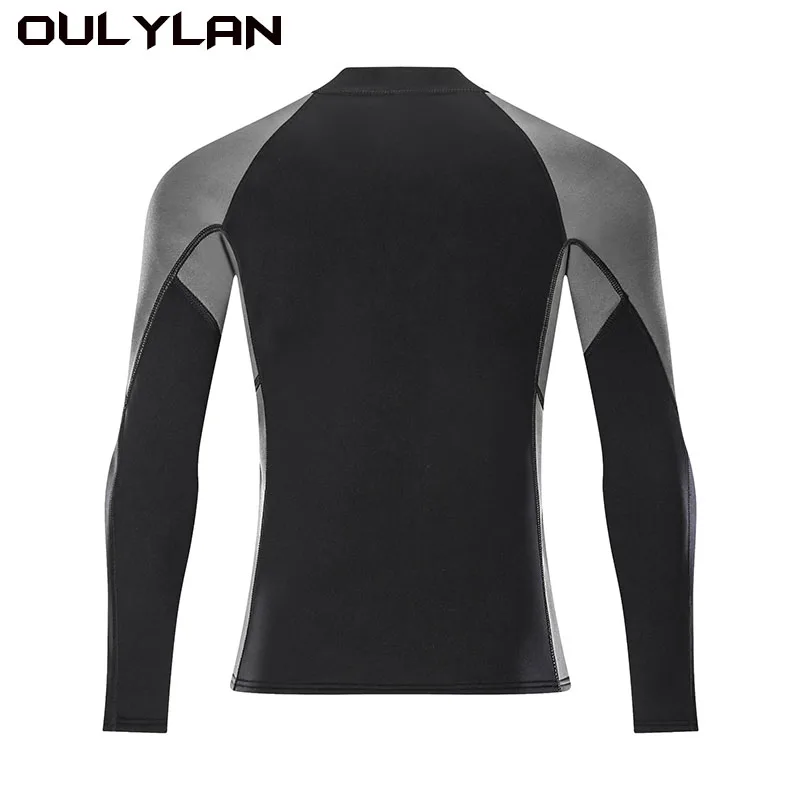 Oulylan Wetsuit Diving Suit Swimming Snorkeling Scuba  Top 2mm Neoprene Wetsuits for Women Men Jacket Front Zipper Long Sleeves