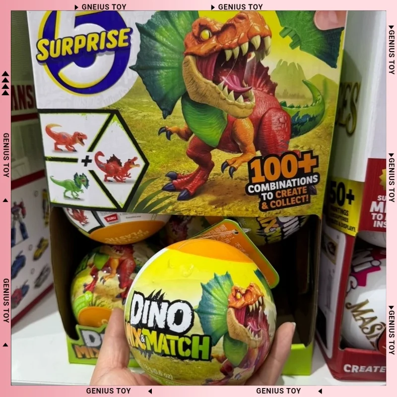 Zuru 5 Surprise Dino Mix Match, Caja Sorpresa de Dinosaurios, Modelo de Dinosaurio, Caja Sorpresa Coleccionable, Juguetes, Bola Sorpresa, Regalo para Niños