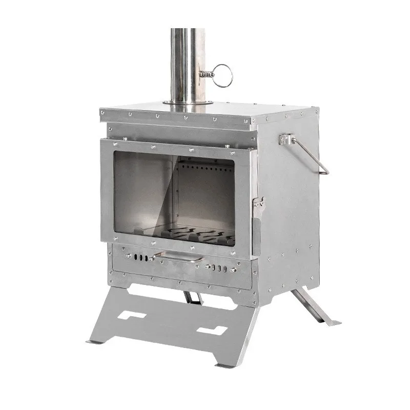 Outdoor Winter Heating Furnace Firewood Fireplace Camping Glass Furnace