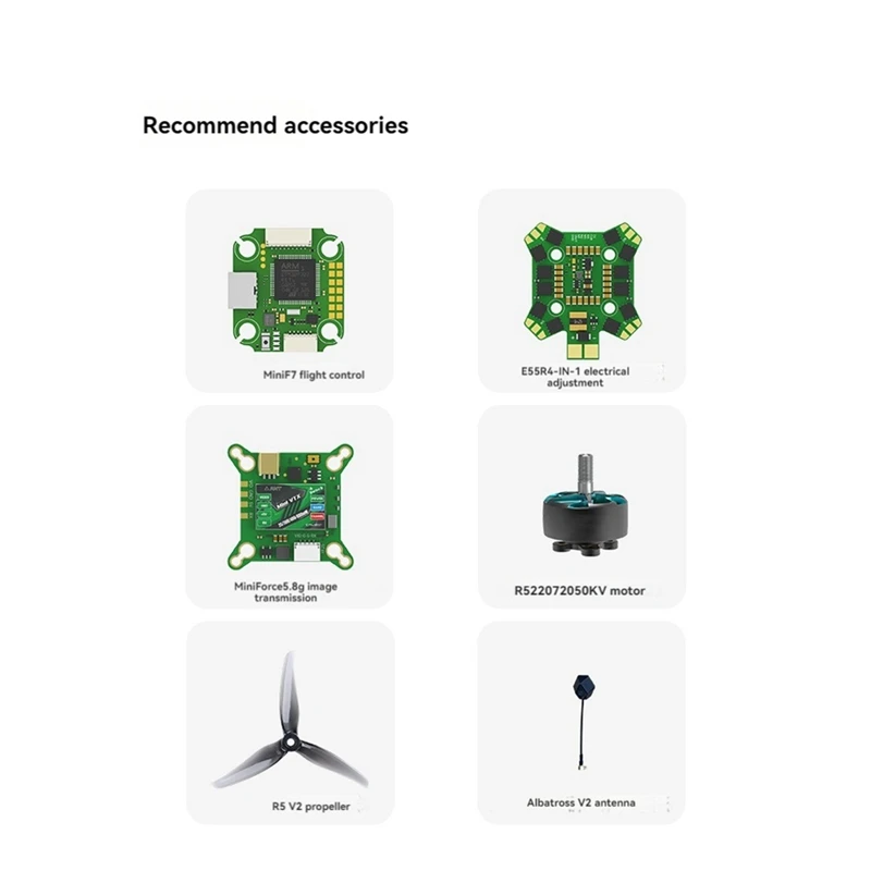 Smart-5Inch FPV Sport Race Drone Kit telaio Kit telaio tipo X Braccio da 5,5 mm per RC FPV Quadcopter Drone