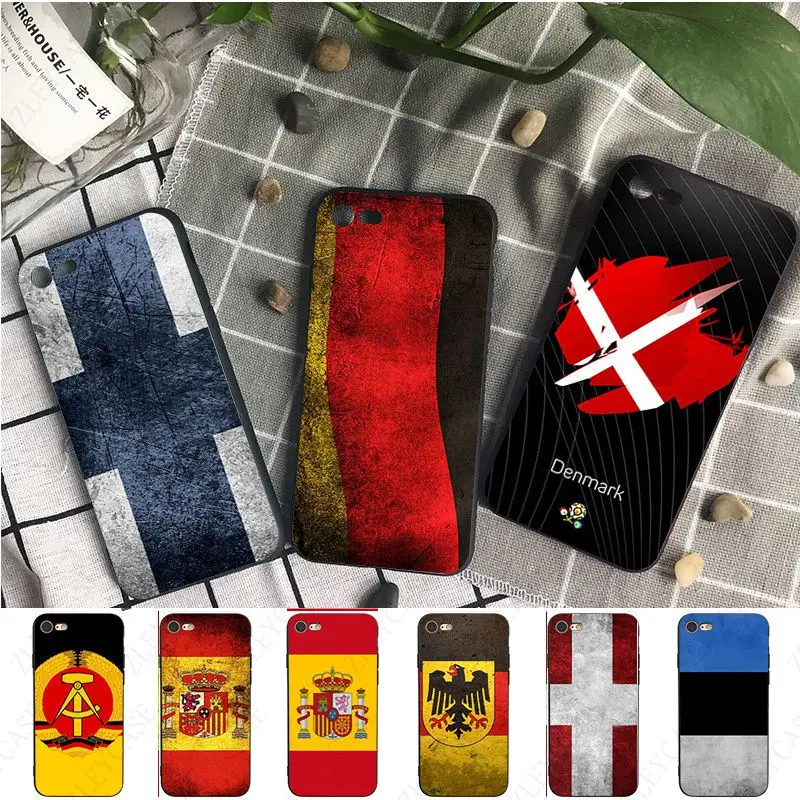 Finland Germany Denmark Estonia Spain cover for iPhone 15Pro 16pro 13PRO max 7 8 XR 14plus 11pro 12pro max 13mini SE 2020 cases