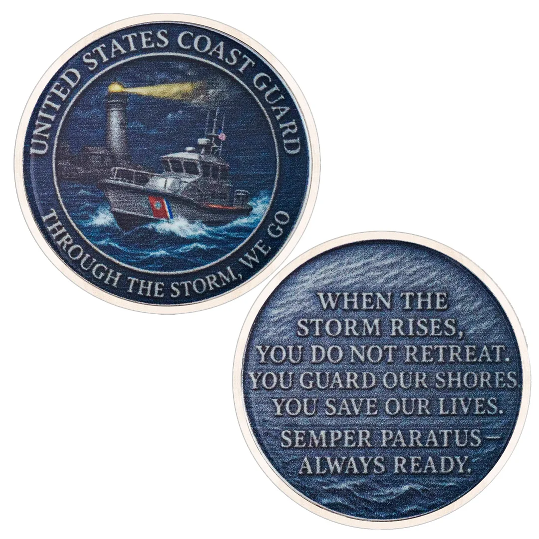 من خلال The Storm SILVERY Plated Collection Coin US Coast Guard Collection Coin