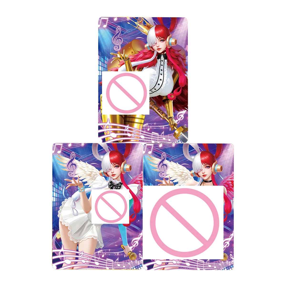 3Pcs/set Diy Self Made Goddess Story One Piece Uta Collection Card Coarse Flash Uta Anime Cards Gift Toys