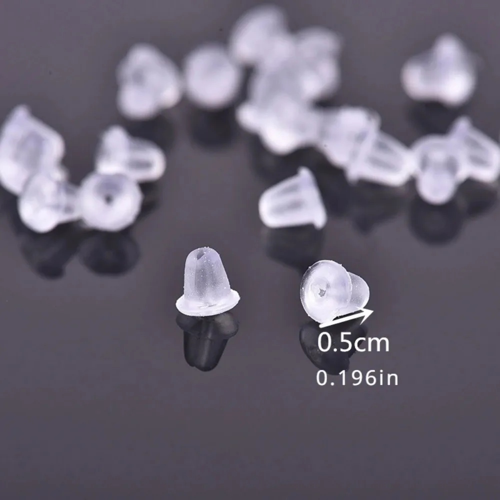 50pcs Hypoallergenic Transparent Plastic Stud Earrings Set