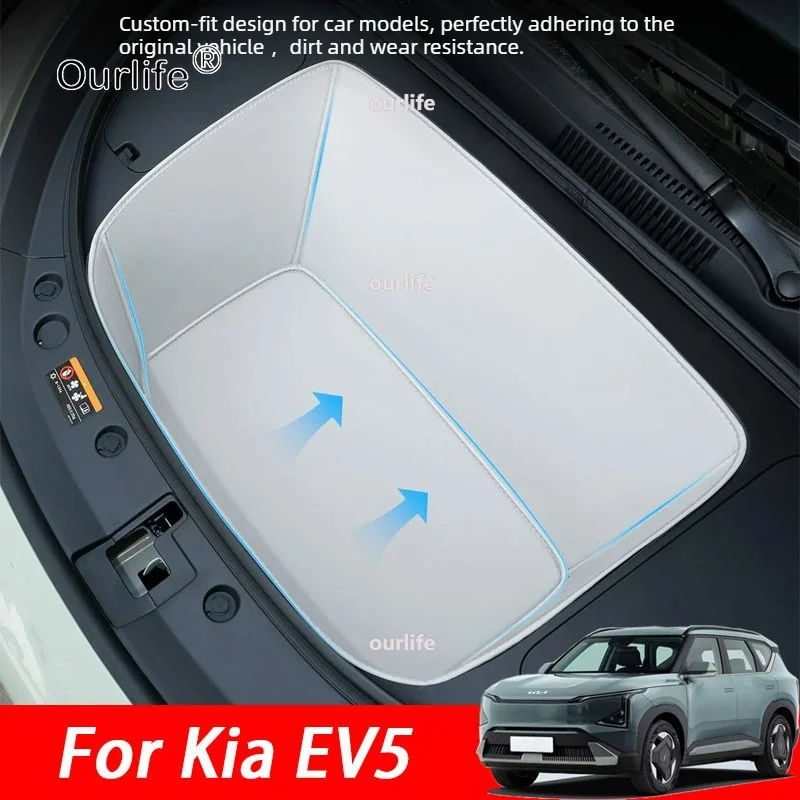 For Kia EV5 2026 2027 Front Trunk Storage Organizer Engine Compartment Storage Bag Storage Mat Automotive Accessories