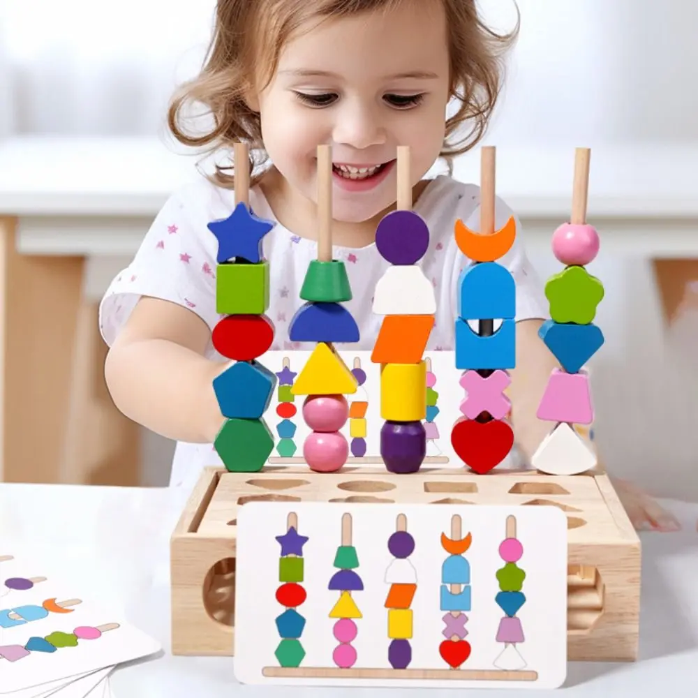Jouets de Cognition en forme de couleur géométrique, défis interactifs, jeu de société assorti, pensée logique, Montessori