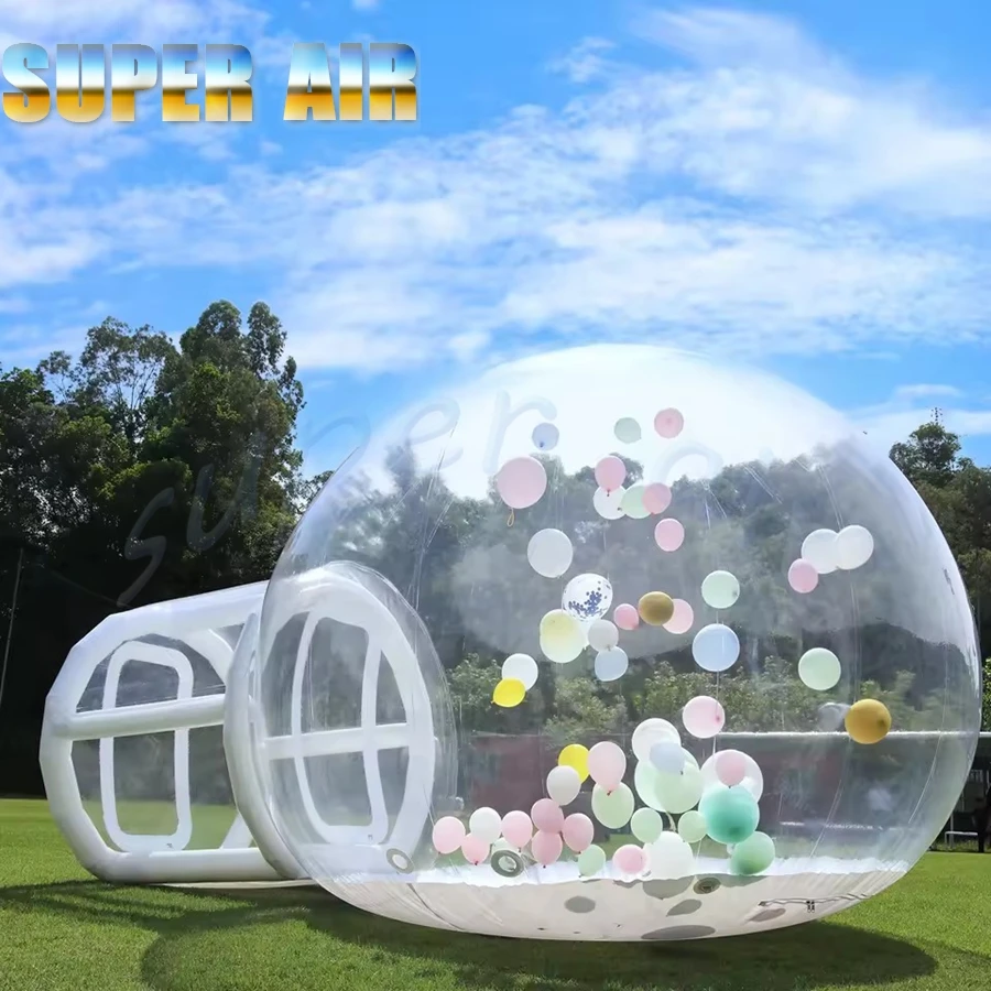 

Inflatable Bubble House Tent, Transparent Clear Bubble Dome with Tunnel, for Kids Party, Balloon Decor, Backyard, Photo Booth De