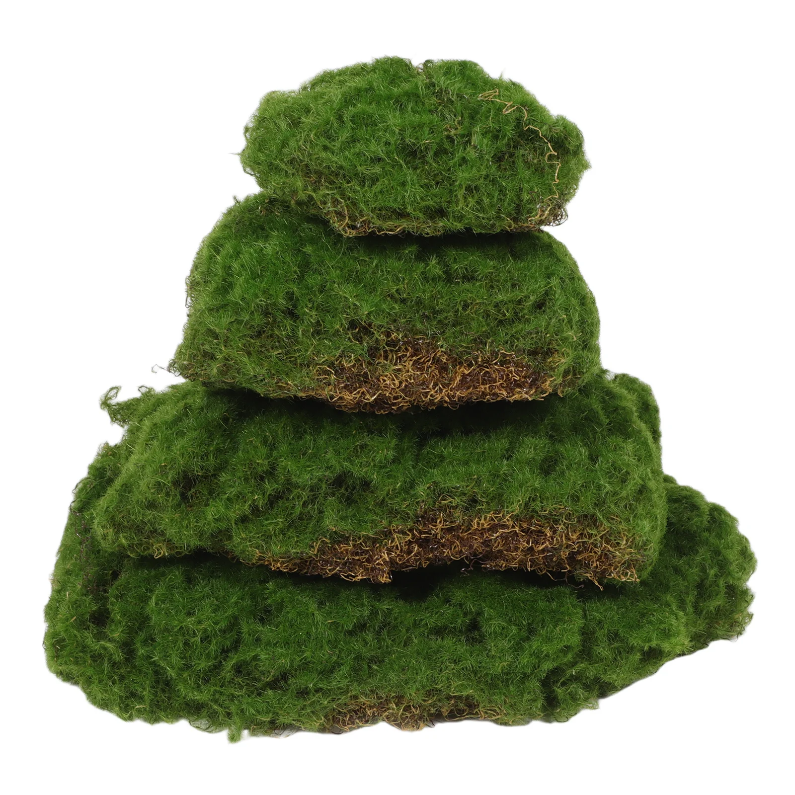 

4Pcs Artificial Faux Moss Stones Decorative Fake Rocks for Indoor Garden Pot Plant Decor DIY Floral Arrangements