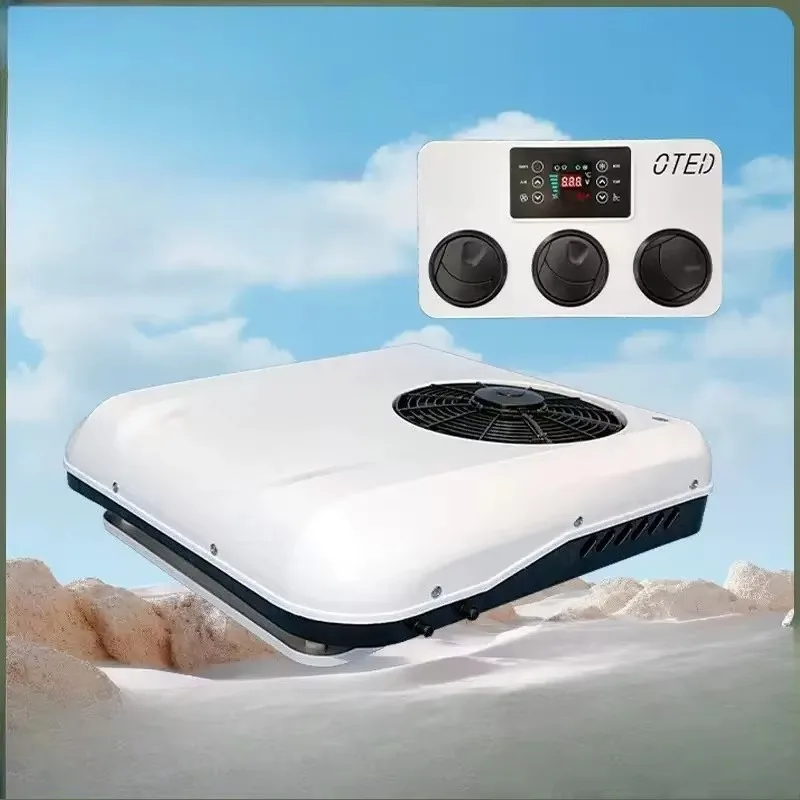 12V/24V Top-Mounted Integrated Parking Air Conditioner Heating & Cooling Overhead Truck Air Conditioning Unit For Truck Cab RV