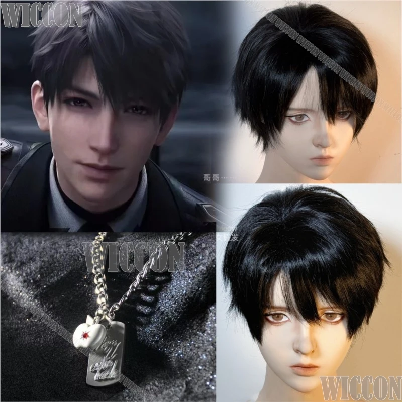 Xia Yizhou Caleb Elder Brother Cosplay Game Love And Deepspace Man Wig Animal Ears Necklace Girl Women Gift Roleplay Customized