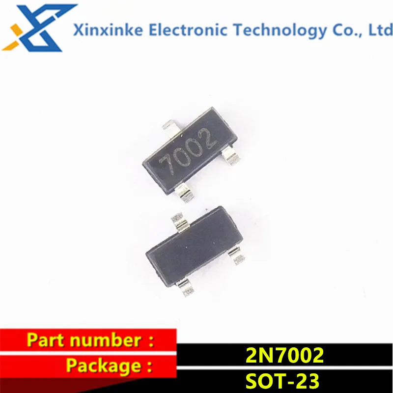 100PCS L2N7002LT1G 2N7002LT1G Marking：702/7002 2N7002 MMBT7002 MOS FET N-channel Transistors 60V 115mA