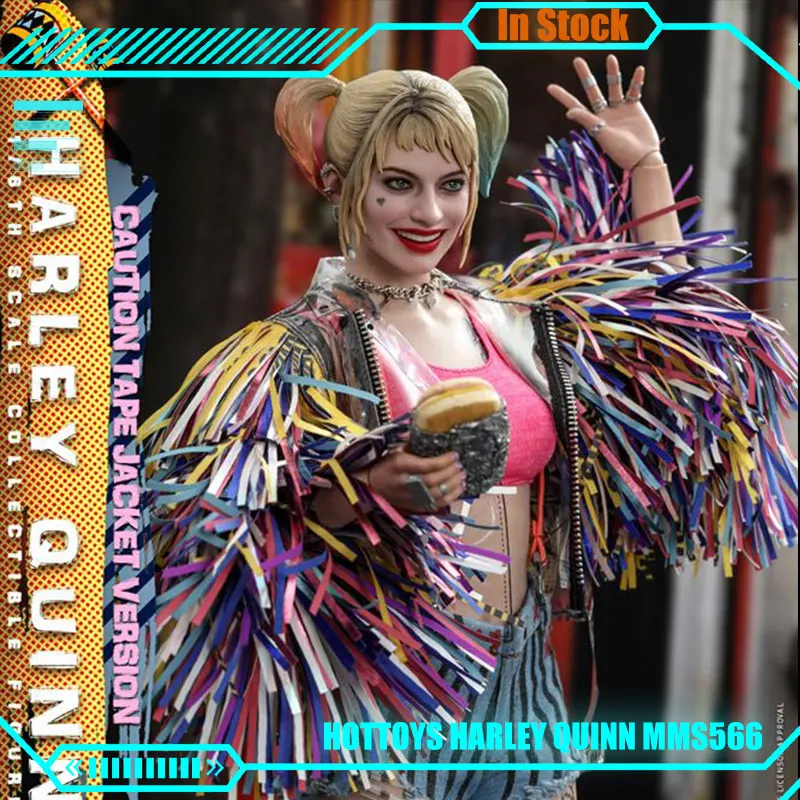 

Original Hot Toys 1/6 Harley Quinn Action Figure Birds Of Prey Anime Figure Ht MMS566 Collection The Clown's Girl Model Toy Gift