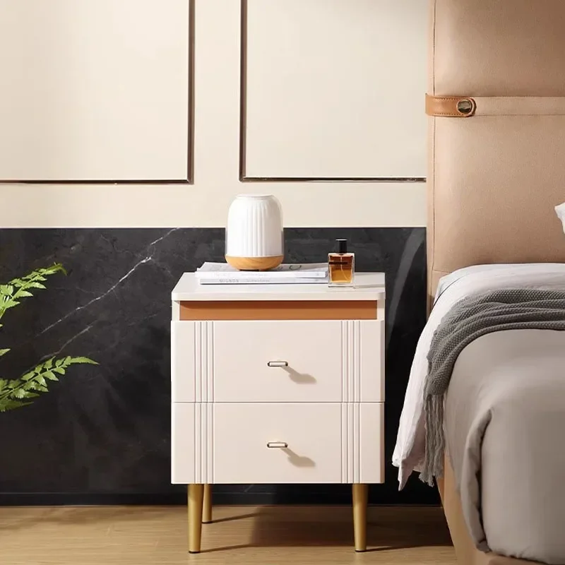 Storage Modern Night Table Minimalist White Italian Luxury Bedside Table Mid Century Space Saving Mesa De Noche Home Furniture