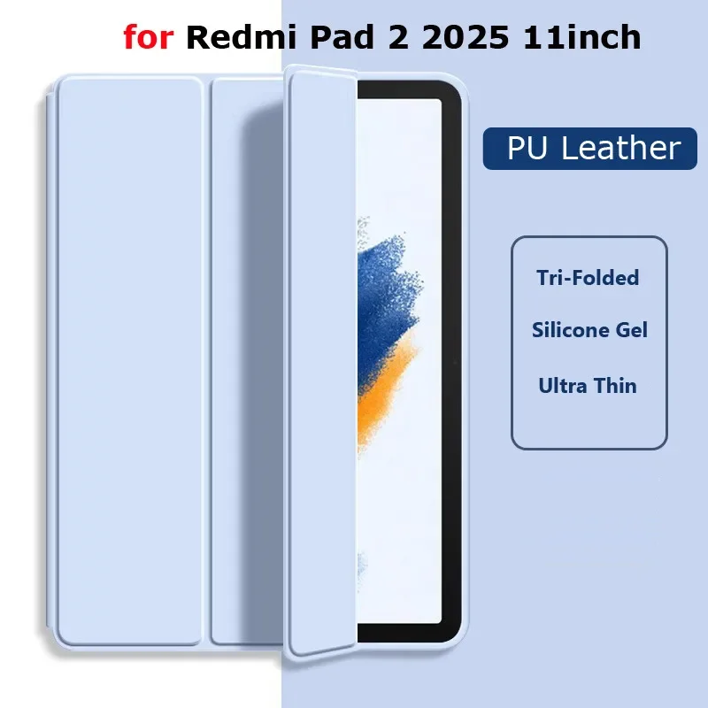 

For Redmi Pad 2 11 Inch 2025 SE 2 11 8.7 " 4G Leather Case for Xiaomi Pad 8 7 Pro 11.2 " 5 6 Pro Tablet Soft Silicone Pu Case