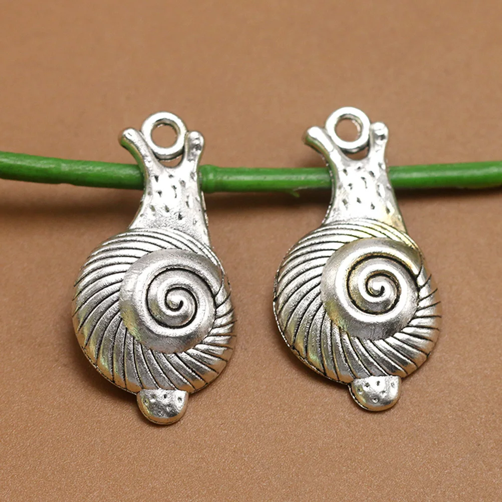 

20pcs Alloy Snail Pendant Dangle Charms DIY Jewelry Making Accessories Decorative Pendant Sets for Necklaces Bracelets