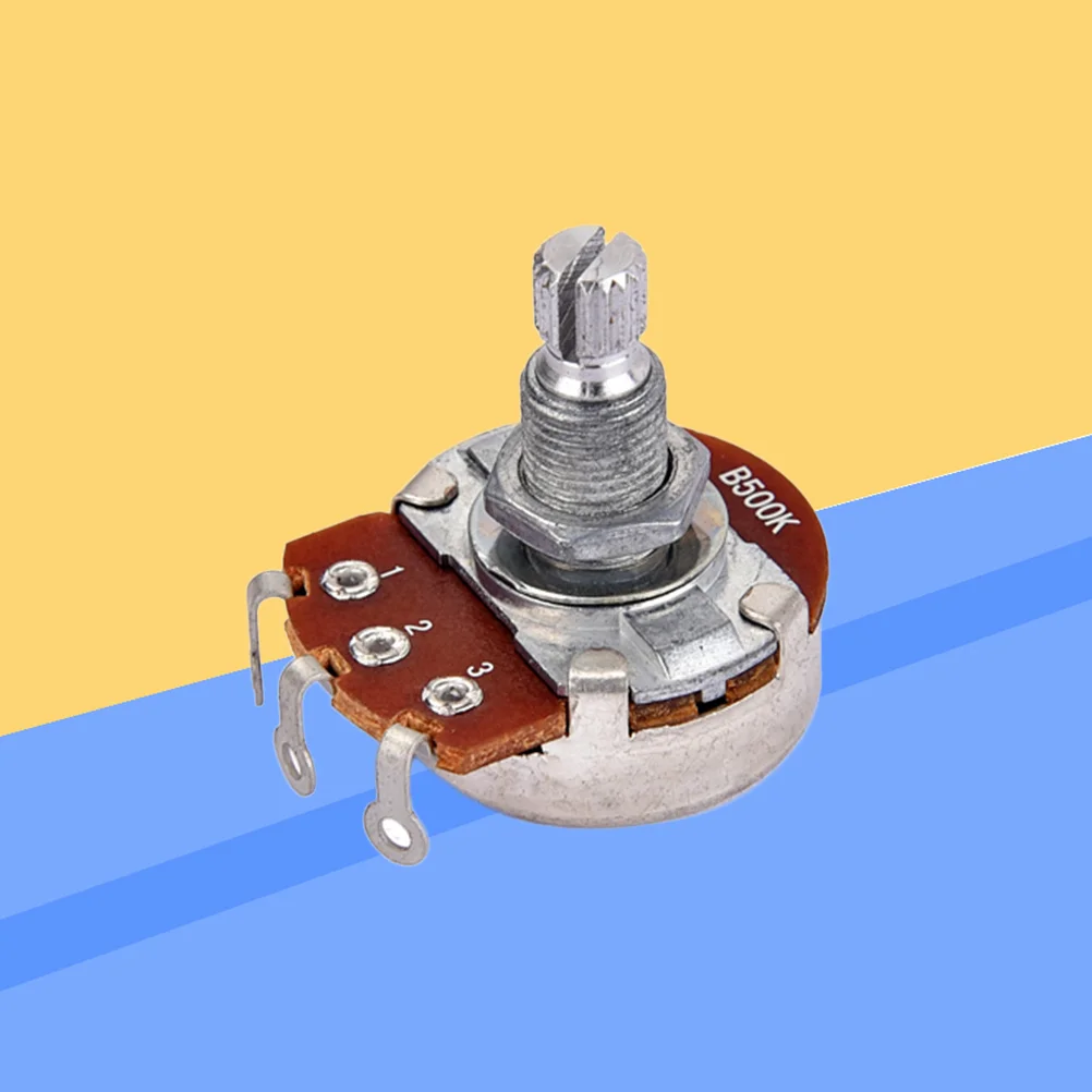 

High Quality B500k Audio Potentiometer Long Knurled Split Shaft Full Size Guitar Volume Tone Pot Linear Taper Replacement