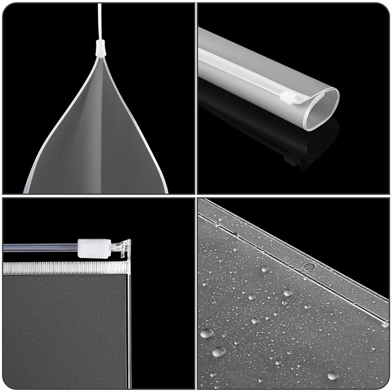 효율적인 12Pcs 바인더 파우치 루스 리프 파일링 문서 보관 가방 11.4In X 9.4In 3 링 빈용 방수 PVC 바인더 포켓