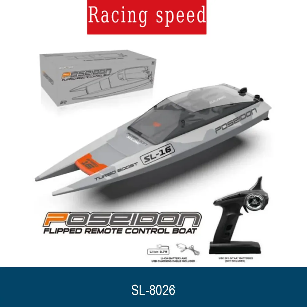 Poseidon SL-8026A 2,4 GHz hogesnelheidsc RC-boot, elektrische speedboot met afstandsbediening voor zwembaden, meren, waterspeelgoed met LED-verlichting