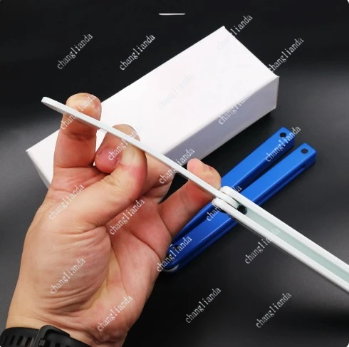 XDYY Clone Squiddy Practice Butterfly Knife Plastic Unshaved Folding Pocket EDC Balisong Trainer