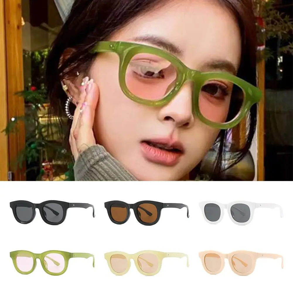 Popular Square Sunglasses Fashion UV400 Colorful INS Style Eyeglasses Jelly Green Sun Glasses for Women & Men