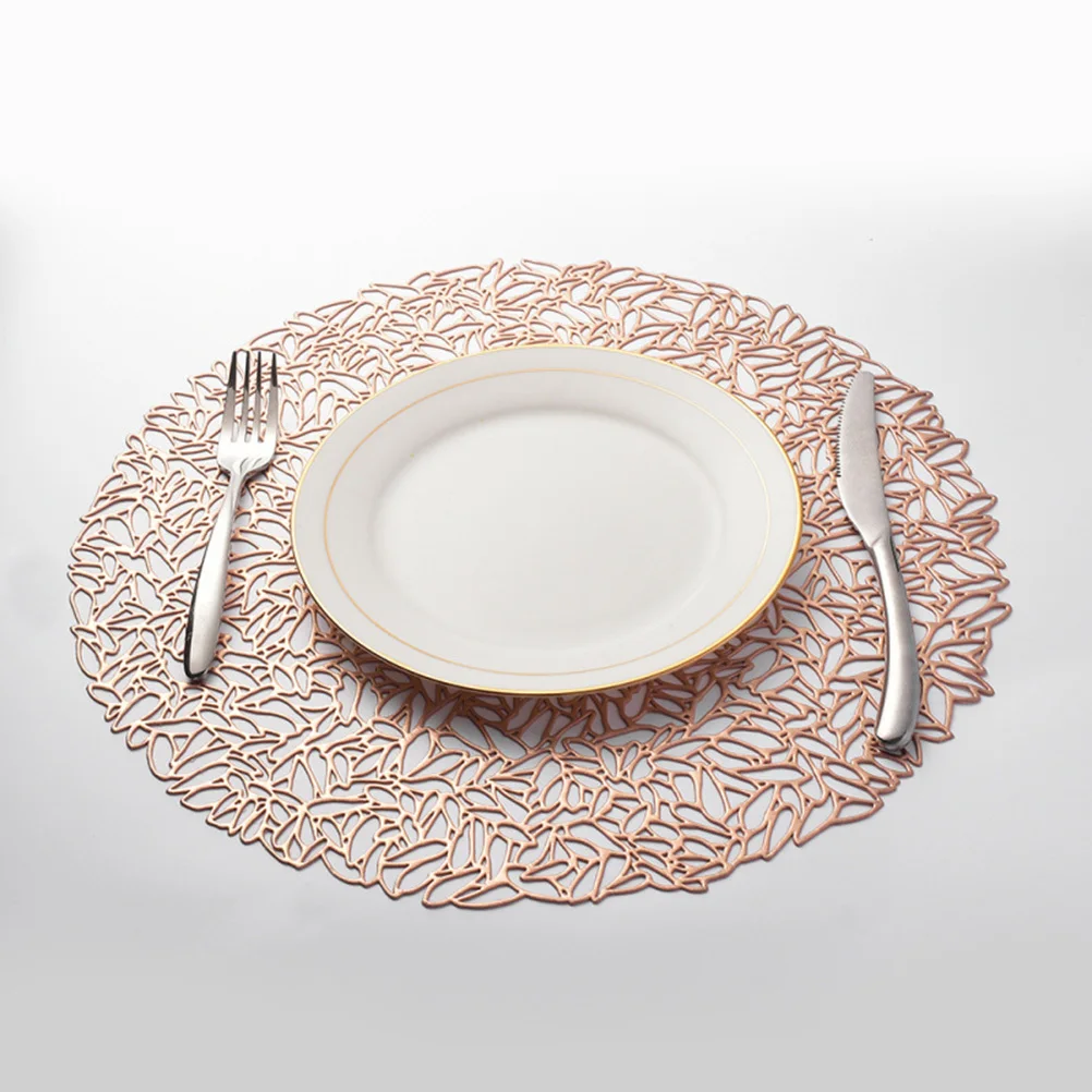 

2 шт., подставки из ПВХ с подсолнухом, розовое золото, современные термостойкие нескользящие декоративные подставки для напитков, дома, ресторана, отеля