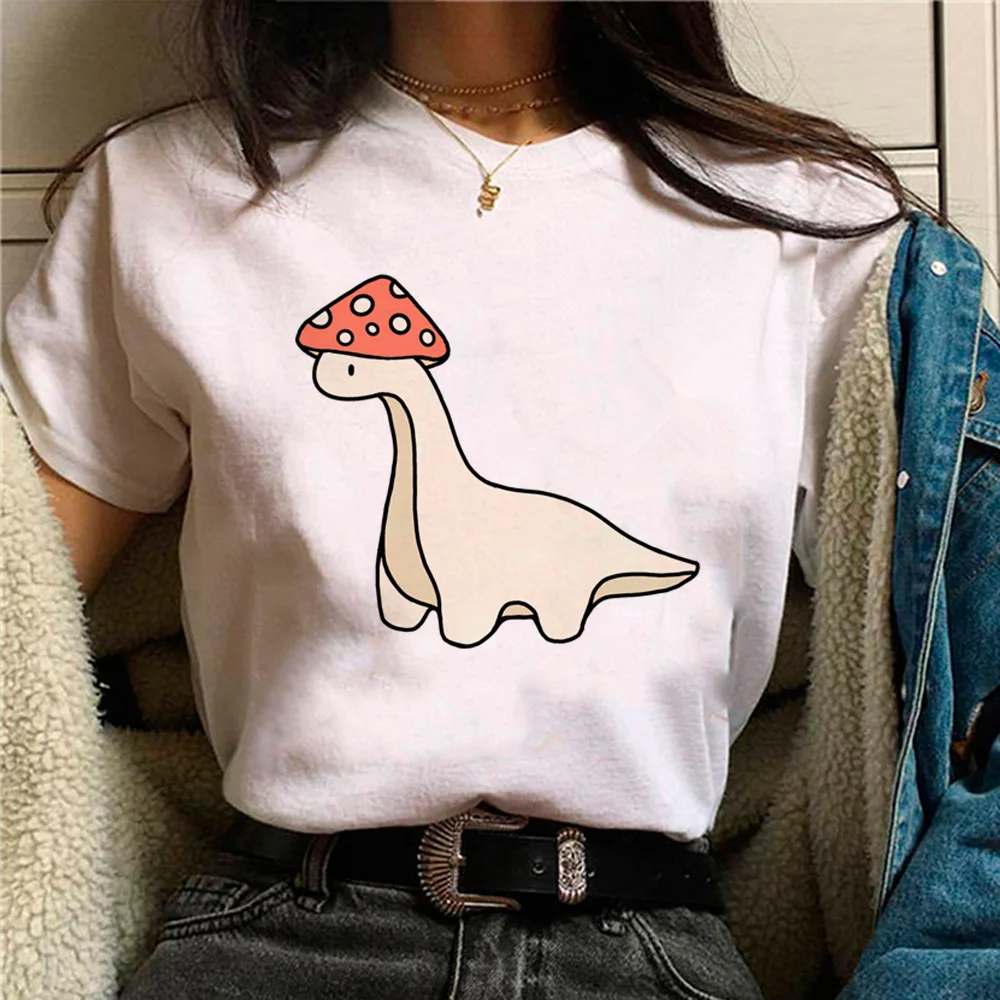 Mushroom t shirt women streetwear comic funny Tee female designer Japanese graphic clothing